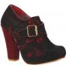 Irregular Choice Licence To Thrill 70's Pumps Burgundy Black