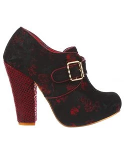 Irregular Choice Licence To Thrill 70's Pumps Burgundy Black