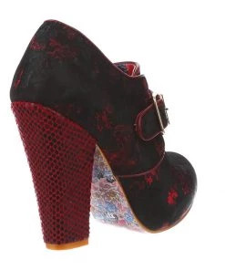 Irregular Choice Licence To Thrill 70's Pumps Burgundy Black