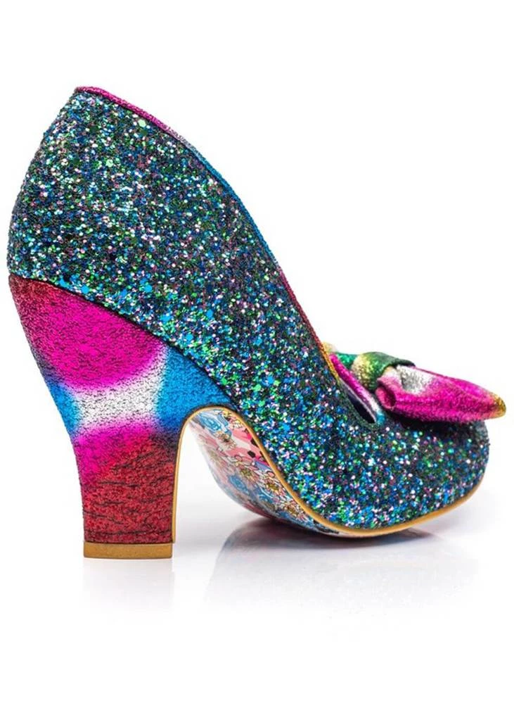 Irregular Choice Nick Of Time Pumps Blue Pink