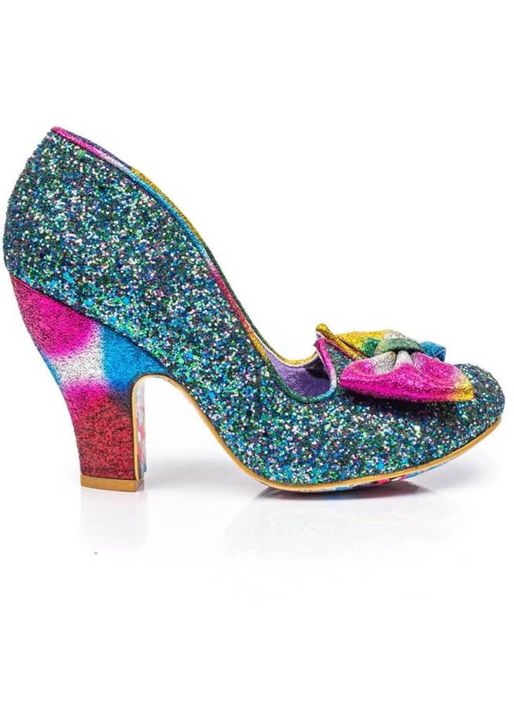 Irregular Choice Nick Of Time Pumps Blue Pink