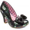 New In Irregular Choice Nick Of Time Floral Pumps Green