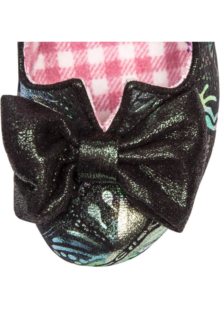 New In Irregular Choice Nick Of Time Floral Pumps Green