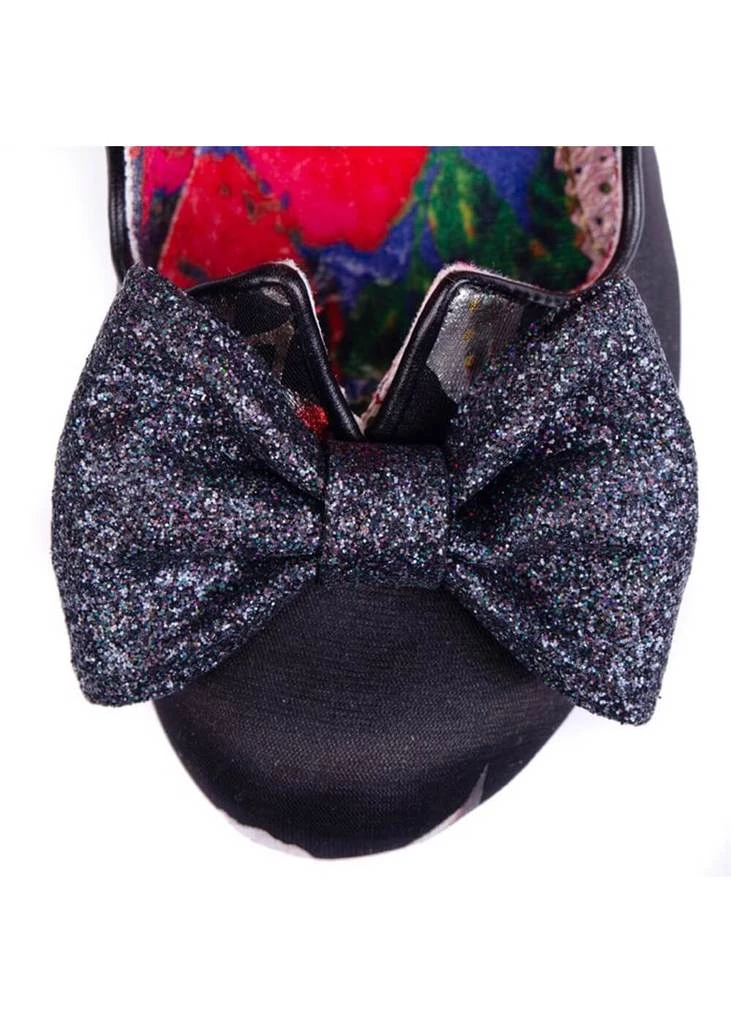 Irregular Choice Nick Of Time Floral 50's Pumps Black Red New In