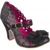 Irregular Choice Upside Down Glitter Pumps Black