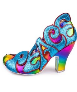 Irregular Choice Choose Love Peace 60's Pumps Pink New In