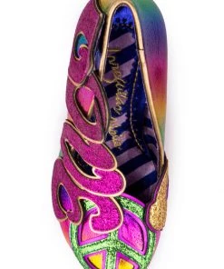 Irregular Choice Choose Love Peace 60's Pumps Pink New In