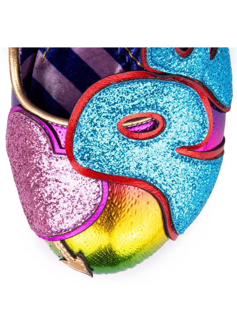 Irregular Choice Choose Love Peace 60's Pumps Pink New In