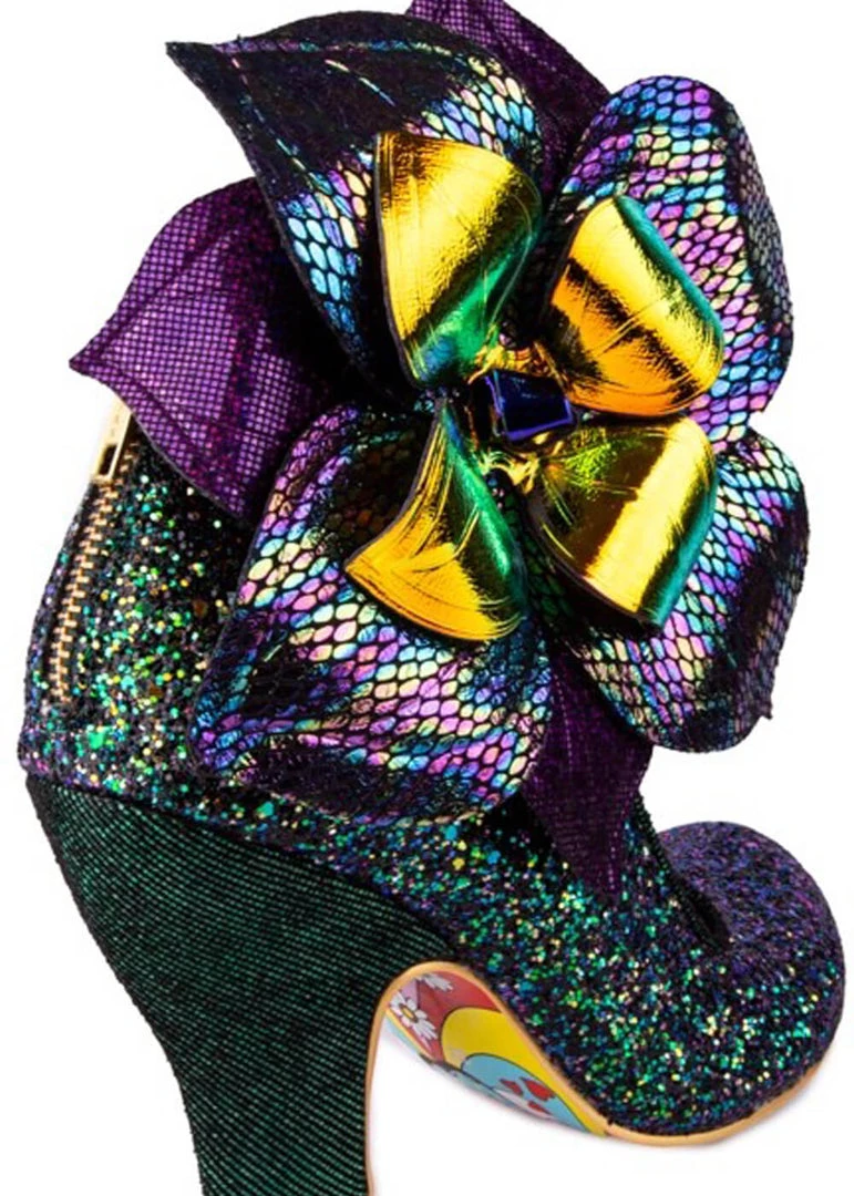 Irregular Choice Chrysalis Floral 70's Pumps Green New In