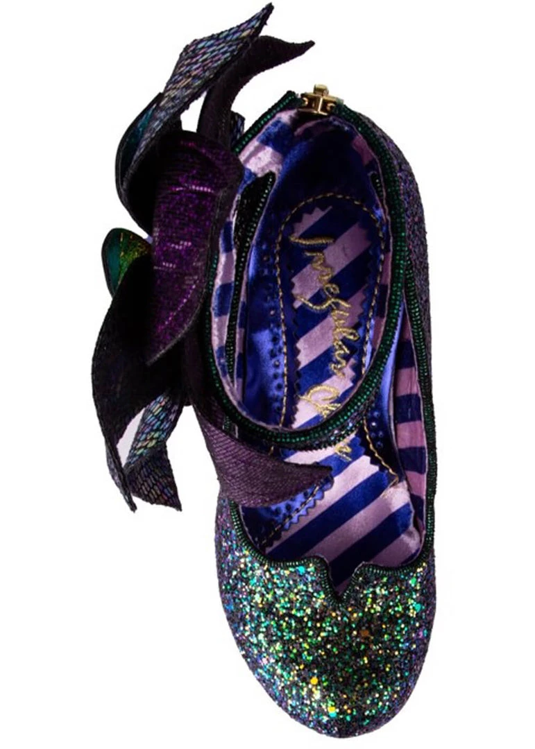 Irregular Choice Chrysalis Floral 70's Pumps Green New In