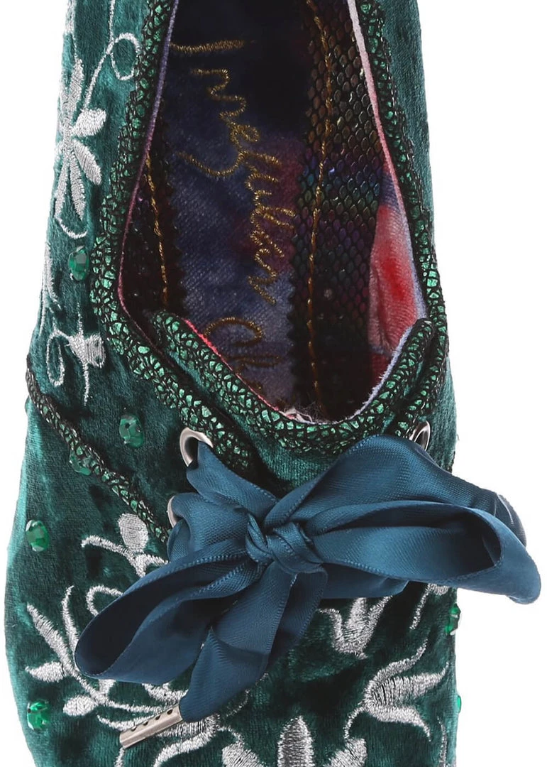 Irregular Choice Penny For Your Thoughts 70's Pumps Green