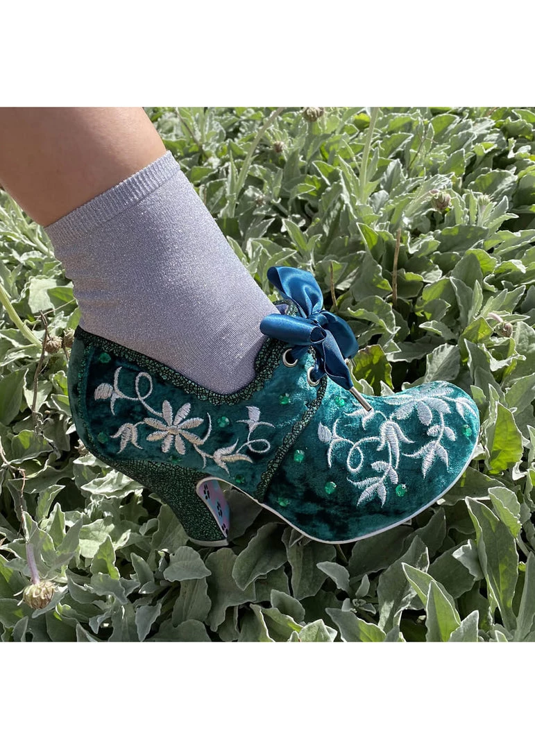 Irregular Choice Penny For Your Thoughts 70's Pumps Green