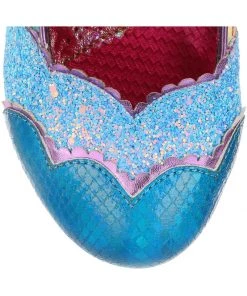 Irregular Choice Right On Heart 50's Pumps In Aqua