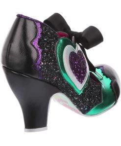 New In Irregular Choice Right On Heart 50's Pumps Black