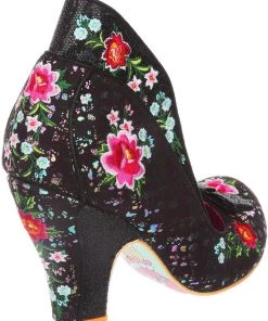 New In Irregular Choice Fancy Folk Pumps Black
