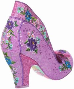New In Irregular Choice Fancy Folk Pumps In Pink