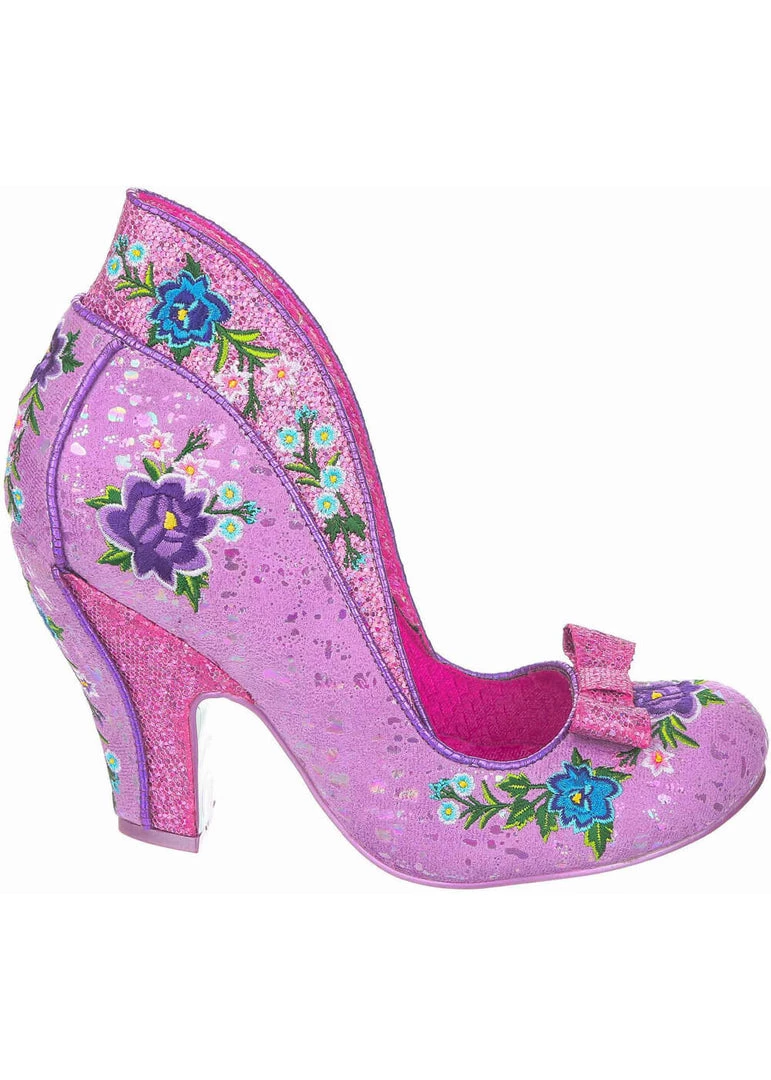 New In Irregular Choice Fancy Folk Pumps In Pink