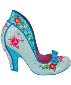 New In Irregular Choice Fancy Folk Pumps In Blue
