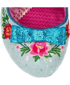 New In Irregular Choice Fancy Folk Pumps In Blue