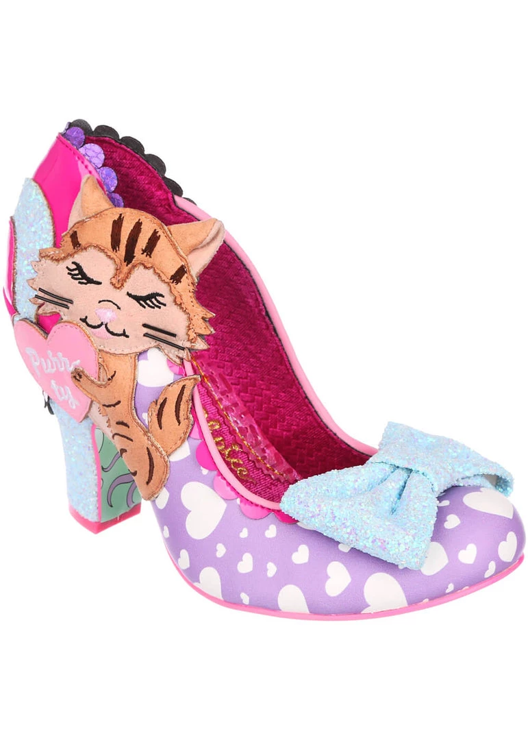 Irregular Choice Smitten Kittens Cat 50's Pumps Lilac