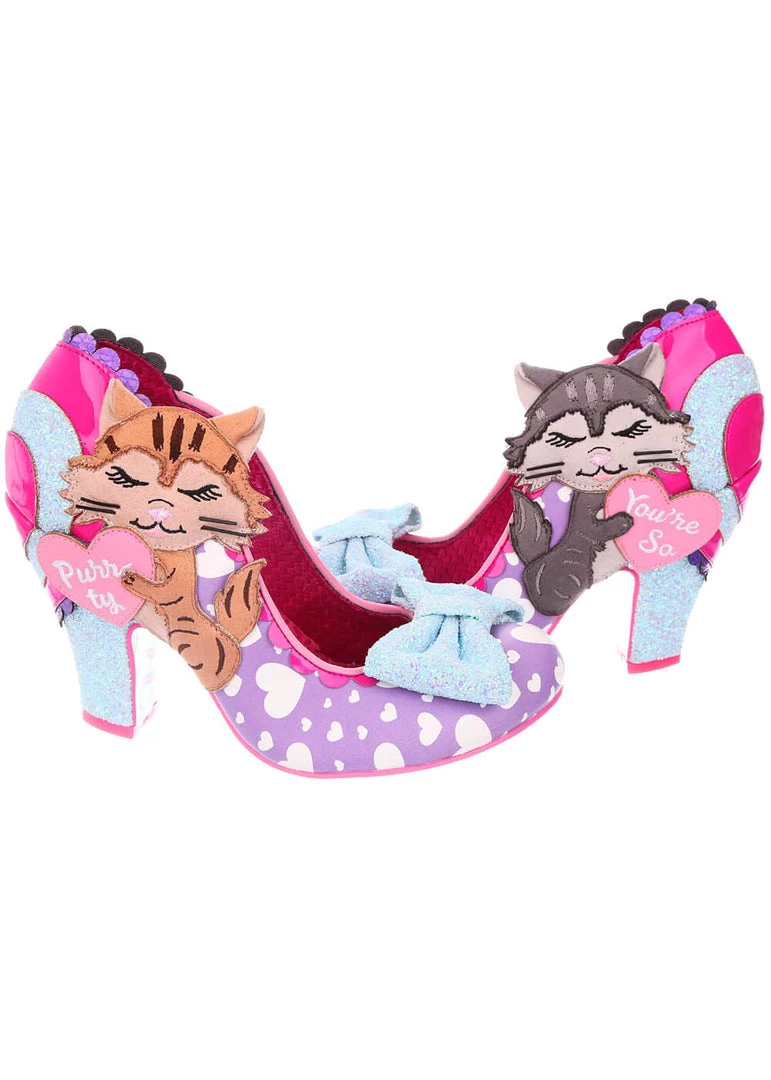 Irregular Choice Smitten Kittens Cat 50's Pumps Lilac