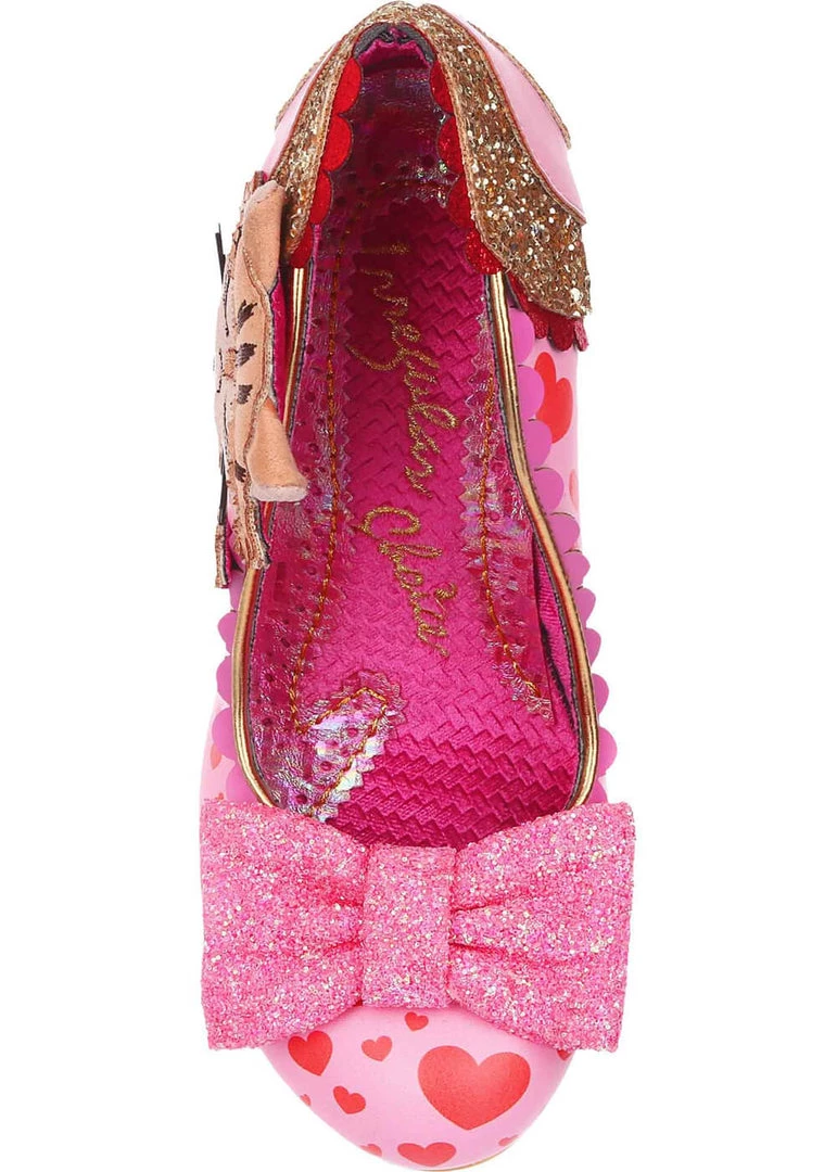 New In Irregular Choice Smitten Kittens Cat 50's Pumps Pink