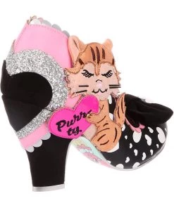 New In Irregular Choice Smitten Kittens Cat 50's Pumps Black