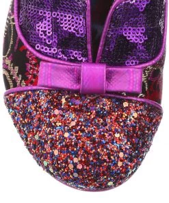 New In Irregular Choice Hold Up 40's Pumps Pink Purple