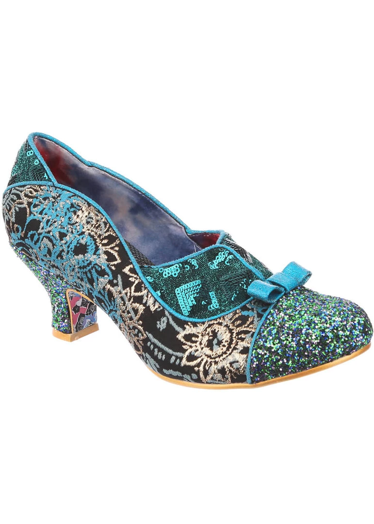 Irregular Choice Hold Up 40's Pumps Blue Green