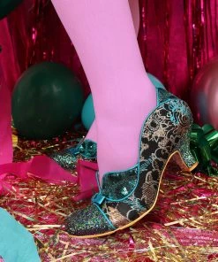 Irregular Choice Hold Up 40's Pumps Blue Green