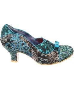 Irregular Choice Hold Up 40's Pumps Blue Green