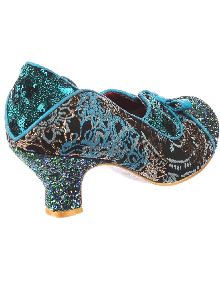 Irregular Choice Hold Up 40's Pumps Blue Green
