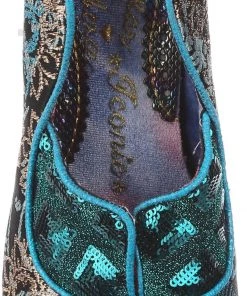 Irregular Choice Hold Up 40's Pumps Blue Green