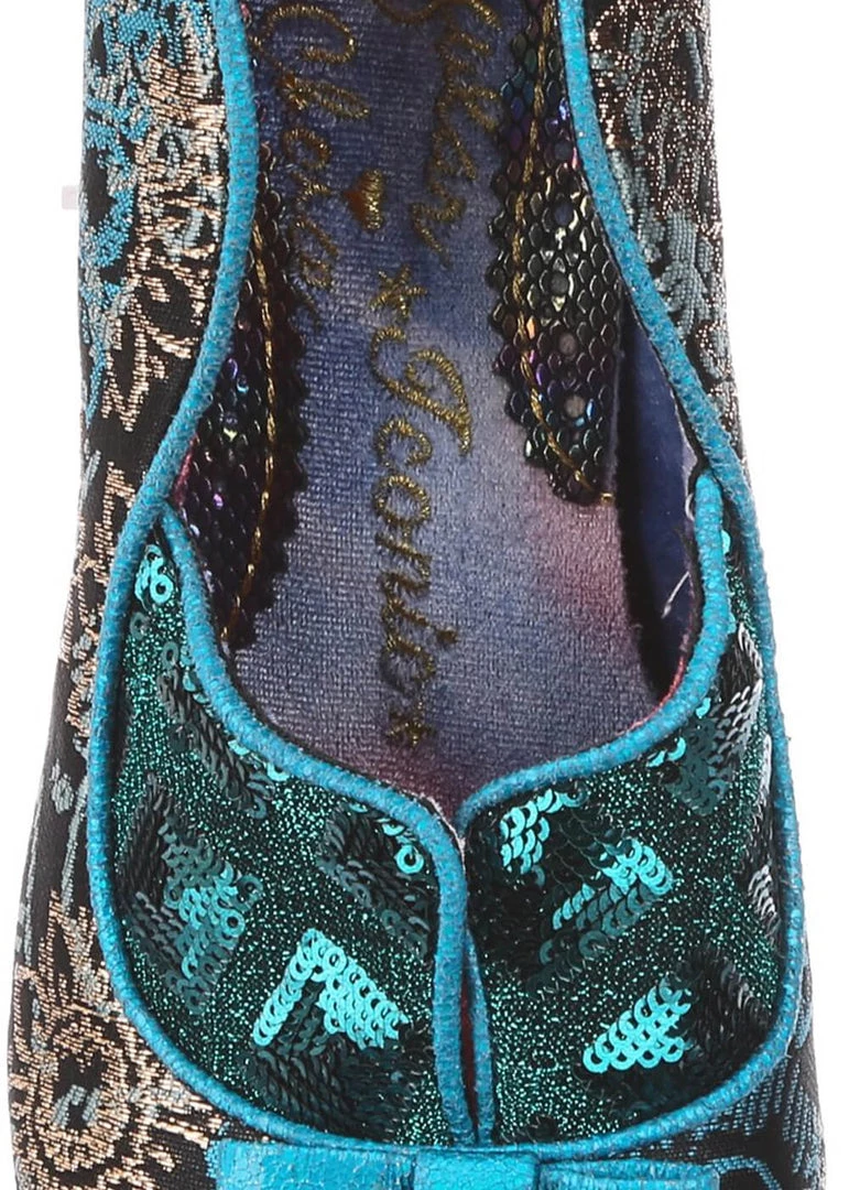 Irregular Choice Hold Up 40's Pumps Blue Green