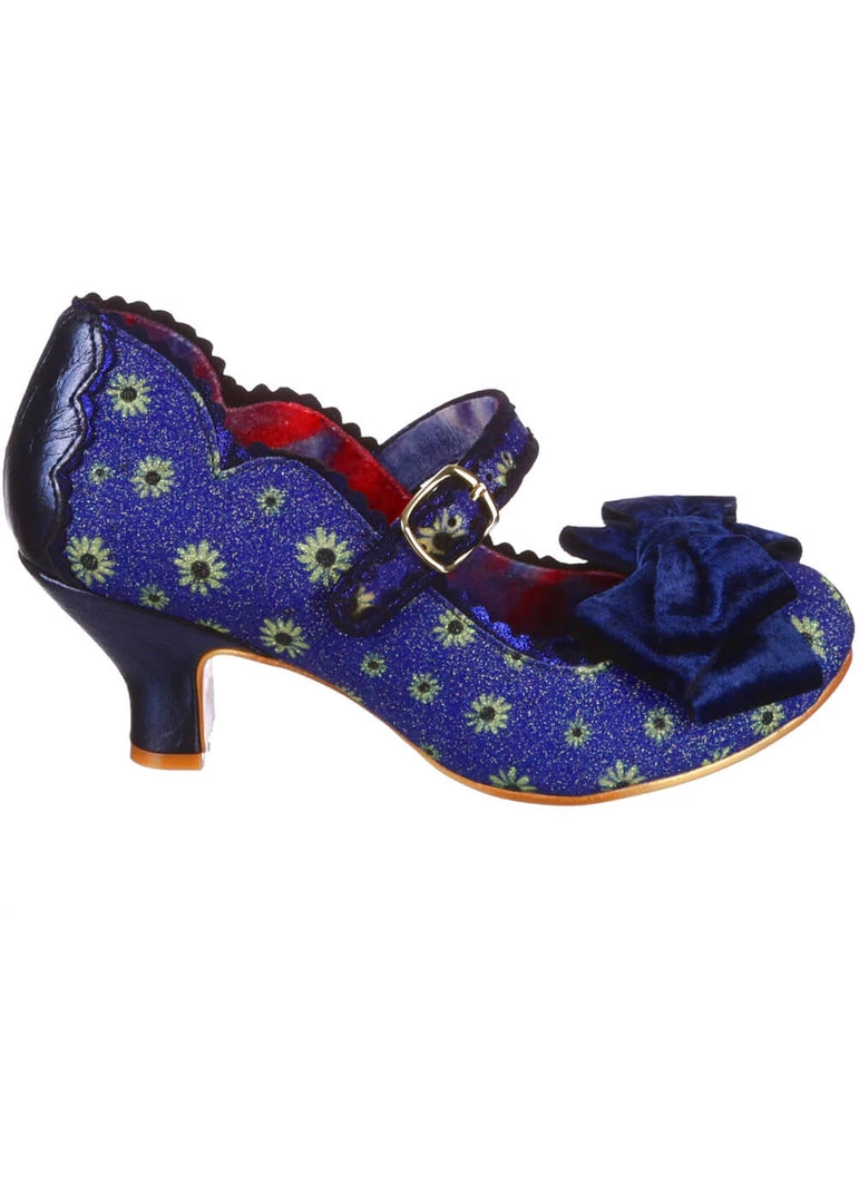 New In Irregular Choice Spring Breeze Flowers 60's Pumps Blue