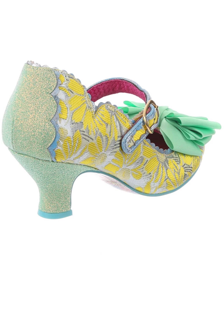 New In Irregular Choice Summer Breeze 40's Pumps Yellow
