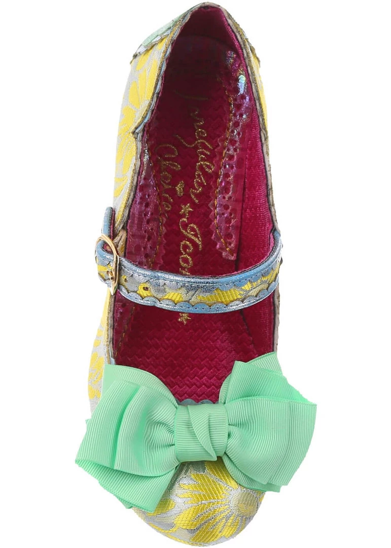 New In Irregular Choice Summer Breeze 40's Pumps Yellow