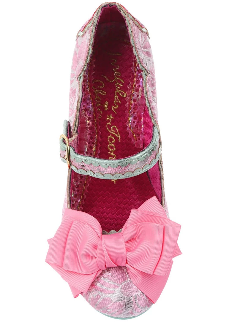 New In Irregular Choice Summer Breeze 40's Pumps Pink