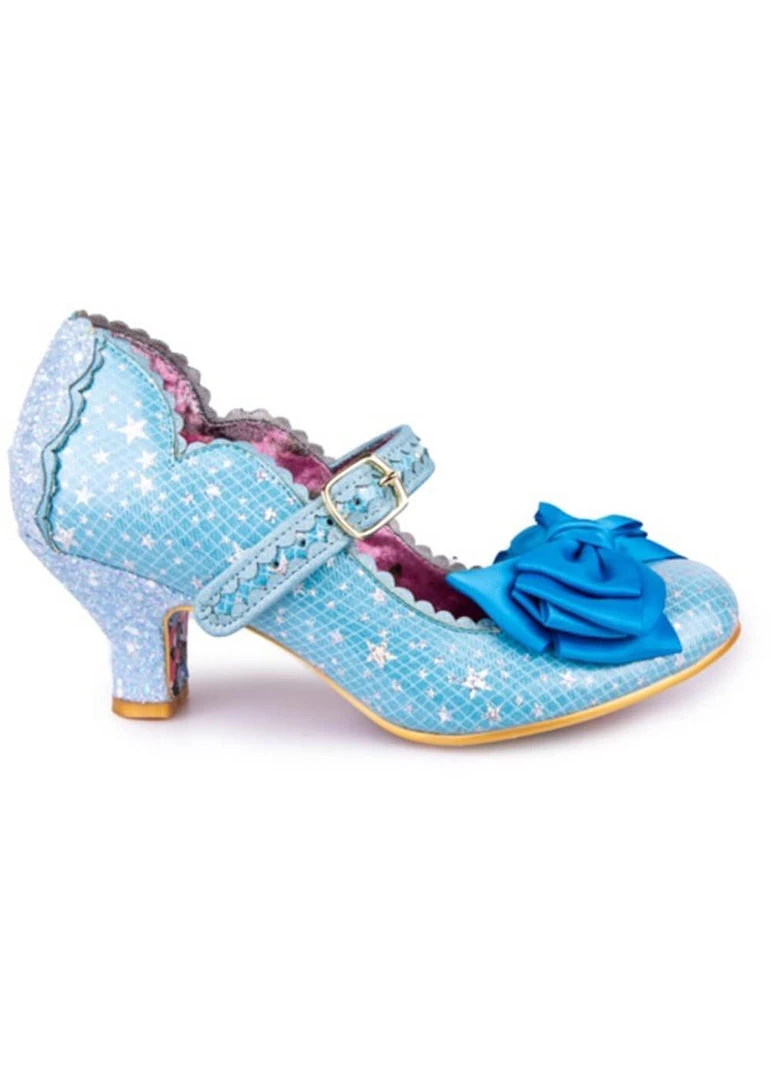 New In Irregular Choice Summer Breeze Stars 50's Pumps Blue