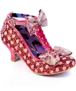 Irregular Choice Total Freedom Hearts 50's Pumps Red