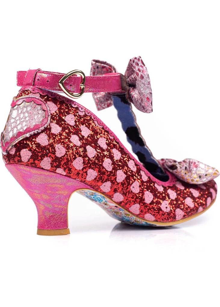 Irregular Choice Total Freedom Hearts 50's Pumps Red