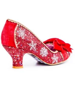 New In Irregular Choice Party Snow Queen 50's Pumps Red