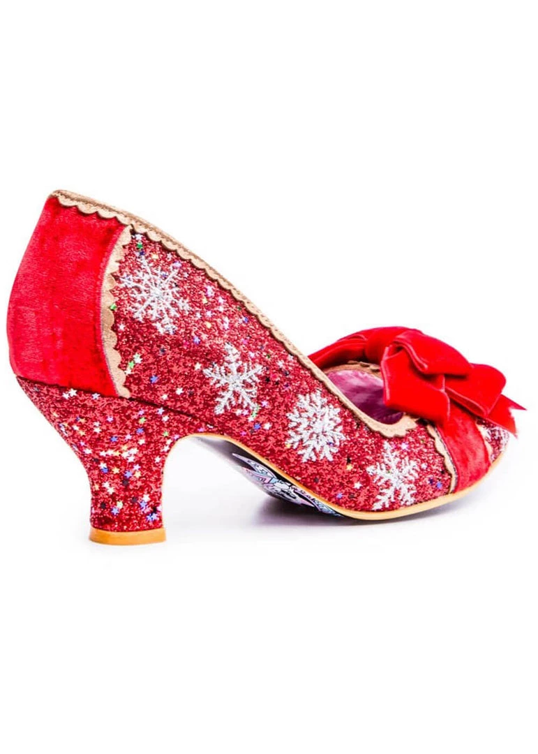 New In Irregular Choice Party Snow Queen 50's Pumps Red