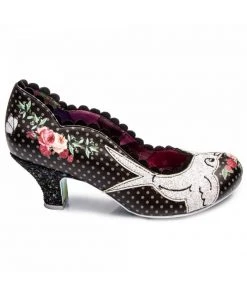 Irregular Choice Fly Free Swallow 50's Pumps Black