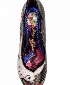 Irregular Choice Fly Free Swallow 50's Pumps Black