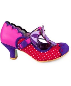 New In Irregular Choice Poodle Perfect 50's Pumps Purple