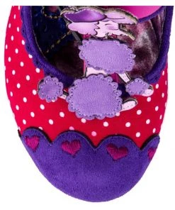 New In Irregular Choice Poodle Perfect 50's Pumps Purple