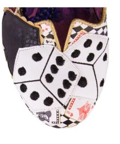 Irregular Choice Playing Cards Showdown 50's Pumps Black New In
