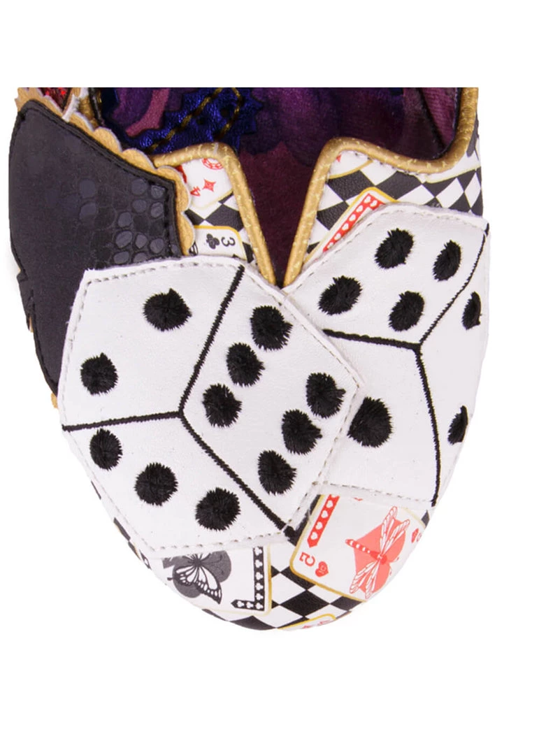 Irregular Choice Playing Cards Showdown 50's Pumps Black New In