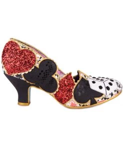 Irregular Choice Playing Cards Showdown 50's Pumps Black New In